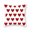 Red Heart Shaped Pillowcase 45x45cm Valentine Day Throw Pillow Cover Wedding Lovers Pillow Case Happy Valentine's Day Home Decor