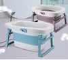 BabyTubs Personality Bathtub Folding Bath Barrel Plastic Non-slip Foldable Kids Bath Barrel Large