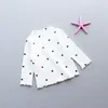 Neonate Vestiti Love Heart Ragazza del bambino che tocca la camicia Manica lunga Bambini T-shirt Abbigliamento invernale per bambini 5 colori DW4869