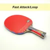 Loki 6 Star Professional Table Tennis Racket Ebony Carball Tennis Bat Fast Attack Ping Pong Racket Arc Pingpong Rackets T1909169L