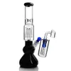 Thick Glass Water Bong Hookahs Smoking Glass Pipes Bubbler beaker Bongs Heady Dab Rigs With 14mm Ash Catcher 11.4 Inchs