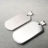 Wholesale Blank Engravable Stainless Steel Cat Dog Tag Military Shape Men Pendant for boys Free Shipping 40pcs