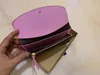 scatola originale portafoglio di lusso portamonete in pelle multicolore Portamonete lungo Portacarte da donna tasca classica con cerniera