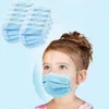 Máscaras descartáveis ​​para crianças, máscaras à prova de poeira, crianças higiênico Mascher, Fino BOCA 3 dobras MÁSCARAS EAR Loop, 3 Camadas não-tecidos