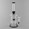 Prosty szklany Jet Black Kolor Honeycomb Szkło Bong Bubbler Rury wodne Heady Oil Rury Wodne Bongs Dab Rig Percolator Bubbler