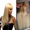 Alimagic Black Brown Blond Red Human Hair Weave Bunds 8-26 tum Brasiliansk rak remy hårförlängning kan köpa 2 eller 3 buntar svk7