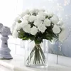 25pcs/lot New Artificial Flowers Rose Peony Flower Home Decoration Wedding Bridal Bouquet Flower High Quality 9 Colors