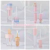 Filles Brillant À Lèvres Tubes En Plastique Teinte DIY Vide Maquillage Paquet Lipgloss Liquide Rouge À Lèvres Cas Beauté Emballage HHAa103