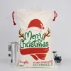 36 색 크리스마스 가방 대형 유기농 무거운 캔버스 가방 산타 자루 Drawstring Bagwith Reindeers Santaa Claus Sacka Bagsfor Kid