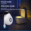 WC Led Lights 8 Cores PIR Motion Sensor LED Night Light Bateria Powered WC Light para WC tigores Crianças