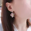 Luxury Flower Drop Earrings Fashion Petal Design Paved Colorful Zircon Earrings for Women XIUMEIYIZU New Jewelry Export Brazil T203230072