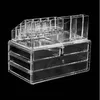 Free shipping US STOCK Wholesales 4 Drawers Integrated Acrylic Makeup Case Cosmetics Organizer Transparent