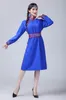 Abbigliamento tradizionale etnico da donna Abito cheongsam mongolo colletto rialzato moderno abito Qipao elegante abito orientale costume asiatico