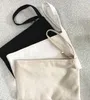 Schwarz/Weiß/Beige, leere Leinwand mit Reißverschluss, Federmäppchen, Stiftetuis, Kosmetiktaschen aus Baumwolle, Make-up-Taschen, Handy-Clutch-Taschen-Organizer LX0732