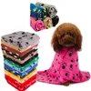 Pet Dog Blanket Dog Claw Printed Blankets Throws Pet Cat Sleeping Mat Pets Bath Towel Warm Winter Pet Supplies