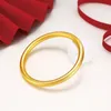 MGFam 125BBA 2019 Dumb Bangles 6 mm and Bracelets for Women 24K Gold Plated 19 cm Fashion Jewelry2858799