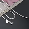 925 Sterling Silver Snake Chain Necklace for Woman Lobster Clasps Smooth Chain Fashion Jewelry Size 1mm 16 18 20 22 24 26 28 30 inch