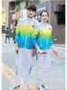 Vêtements de sport de l'équipe nationale unisexe costumes équipe chinoise veste + pantalon sportifs compétition de vêtements de Taekwondo reçoivent un prix vêtements rouge bleu