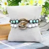 Hot koop handgemaakte natuurlijke zeeschelp hand brei shells armbanden vrouwen accessoires kralen streng armband beste vriend geschenken