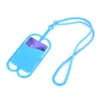 Mode lanyards mobiltelefon silikonhållare plånbok fall kredit id kort väska fickan för iPhone 6 7 8 plus xr huawei xiaomi6659999