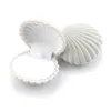 Shell Smycken Box Högkvalitativ Velvet Smycken Box Creative Smycken Box Ring Boxes Velvet Earring Smycken Väska