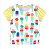 INS Babyskjortor Animal Appliqued Kids T Shirts Kortärmad Tees Cartoon Boys Toppar Barnkläder Sommar Barnkläder 31 Designs DHW2490
