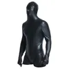 Mens Sexy Full Body Latex Body Suit aderente nero Cosplay Catsuit di un pezzo PU Abbigliamento in pelle per Night Club Dance Wear Collant