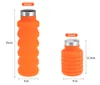 Portable Silicone Water Bottle Retractable Folding Coffee Bottle Outdoor Travel Drinking Collapsible Sport Drink Kettle VT0037