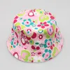 30 Colors Children Bucket Hat Casual Flower Sun Printed Basin Canvas Topee Kids Hats Baby Beanie Caps YD0156