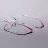Wholesale-ウルトラライトハーフリムレディース処方コンピュータゴーグル読書メガネアイウェア眼鏡