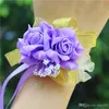 Offre spéciale mariage imitation poignet fleur demoiselle d'honneur sœurs poignet corsage décoration de mariage mariée bal main fleur T3I0008