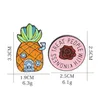 Pineapple Ananas Brooches - TREAT PEOPLE WITH KINDNESS Flower Brooch Cartoon Enamel Lapel Pin badge For Women Girl Boy Kids SHU42