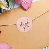 1000pcs Round Labels Handmade Kraft Paper Packaging Sticker Dragee Candy Bag Gift Box Packing Wedding Mariage Thanks Stickers2830740