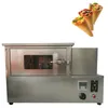 Rostfritt stål pizzakon maskinugn och transportör pizza ugn med 4 kottar