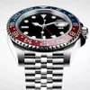 2018 New Luxury mens Relógio de pulso Basel vermelho azul Relógio de Aço Inoxidável 126600 movimento Automático Mens Watch New Arrival frete grátis