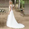 Vestidos De Novia 2020 plage pas cher Boho robe de mariée boutons dos dentelle Applique une ligne princesse robe de mariée chine robes de mariée