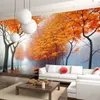 ドロップシップカスタマイズされた写真の壁紙3D秋のカエデの葉の自然なシーンの壁紙ロールリビングルームの寝室家の装飾壁紙
