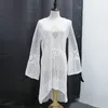 Novo Sexy Cover Up Biquíni Feminino Maiô Cover Up Maiô Roupa de Praia Roupa de Banho Feminina Malha Vestido de Praia de Verão Túnica Robe