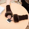 Fashion-New Paragraph Knitting Fingerless Gloves Women Fashion Lady Casual Autumn Winter Gloves Girls Womens Hand Mittens 210117