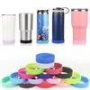 Tampa inferior do silicone tampa protetora tampa de tapetes de manga de borracha de silicone para 20 oz 30 oz tumbler