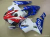 Honda CBR600RR 03 04 için Enjeksiyon Motosiklet Kurum Kiti Beyaz Mavi Kırmızı Karoser Kapları Set CBR600RR 2003 2004 JK45