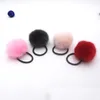 Lady girl Fausse Fourrure Fluffy Ball Pom Pom Scrunchies pompon Élastique Ponytail Holder cheveux corde cheveux cravates bobbles accessoires 100pcs