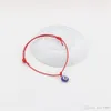 100 Stück Evil Eye Armbänder, verstellbare rote Wachsseil-Charm-Armbänder