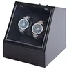 LISCN Caja de reloj de pulsera con cubierta transparente de forma irregular y silenciosa con enchufe europeo Reloj automático de lujo de 2 cajas 210 M