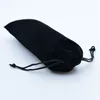 Portable Tableware Storage Bag Black Velvet Drawstring Travel Carrying Pouch For Straw Cutlery Spoon Wholesale ZC0022