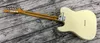 Rare 72 Deluxe ligne mince crème blanc guitare électrique simple bobine micro de cou, rouge perle Pickguard, chaîne à travers le pont du corps