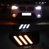 2 SZTUK LED DRL Dzienne światło dzienne światła dzienne dla BMW X1 F48 F49 2016 2017 2018 2019 z żółtym skrętu sygnał i niebieski światło nocne