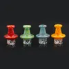 4mm think bottom beveled edge Quartz Banger with terp pearls balls spin cyclone colorful carb cap 10mm 14mm 18mm male female bucket