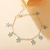 Hot Fashion Jewelry Five-pointed Stars Pendant Charms Anklet Chain Anklet Stars Ankle Bracelet