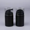 Bottiglia di lozione a scatto in plastica da 50 ml con pompa Contenitori cosmetici usa e getta neri da 50 cc 40 pezzi / lotto